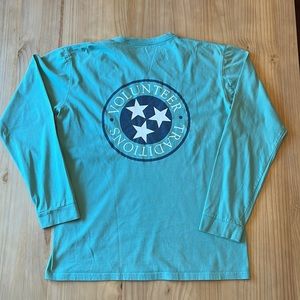 Volunteer Traditions Mens Large Long Sleeve Tristar Pocket Tee Shirt